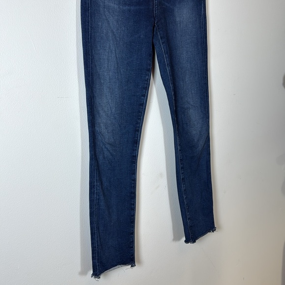 Agolde Womens Cropped Skinny Jeans Size 26 Raw Hem Stretch Blue Denim Fall Chic - Picture 4 of 16
